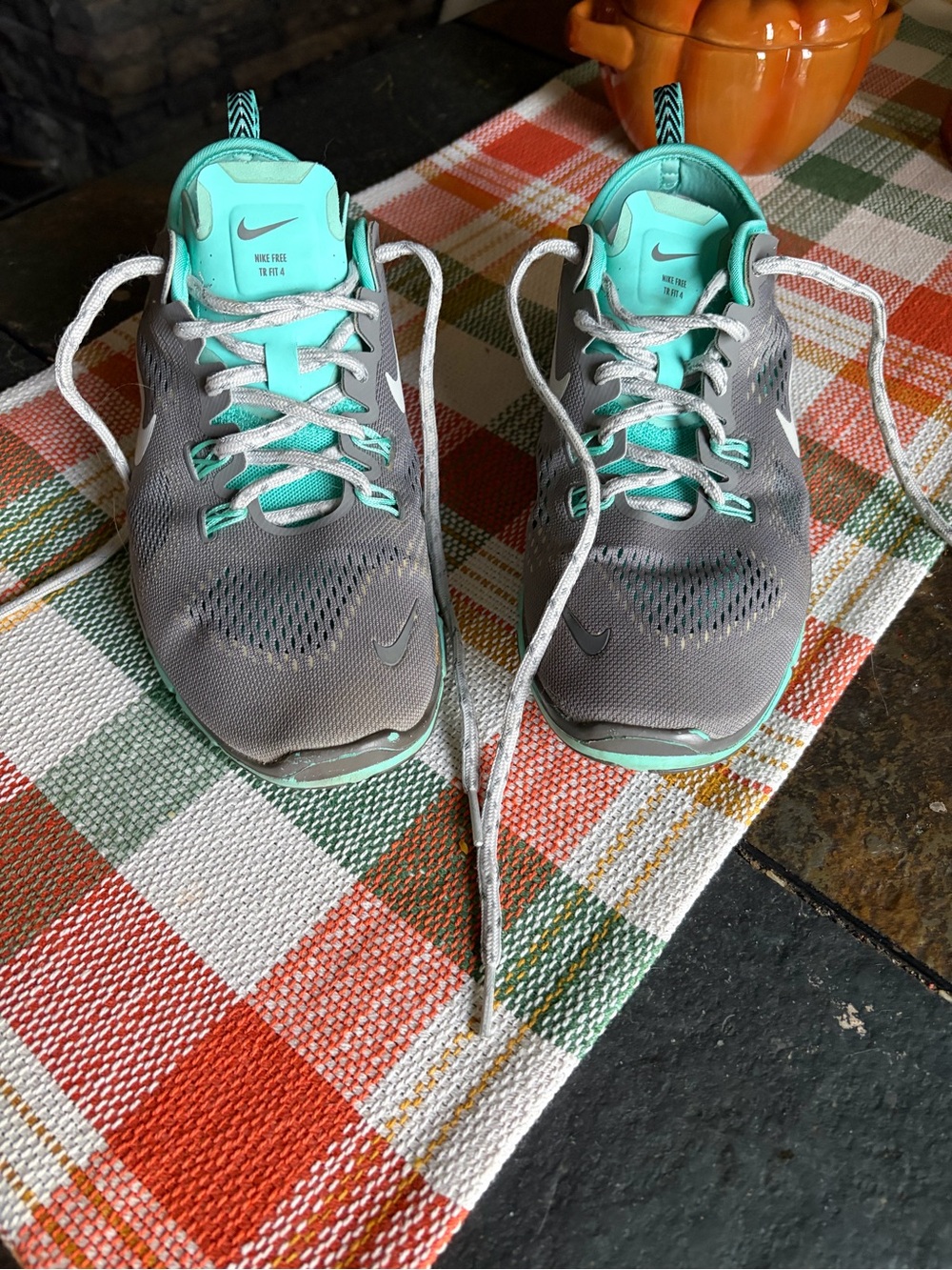 Nike Women’s Gray and Teal Athletic Running Shoes